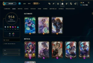 Bronze 2 com 150 Champs e 254 Skins +5 Prestigios - League of Legends LOL