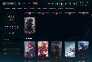 Bronze 2 com 150 Champs e 254 Skins +5 Prestigios - League of Legends LOL