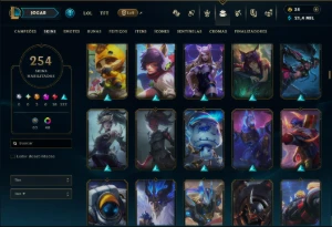 Bronze 2 com 150 Champs e 254 Skins +5 Prestigios - League of Legends LOL