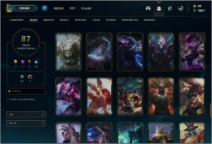 Conta prata 2 com 87 skins e 118 champs - League of Legends LOL