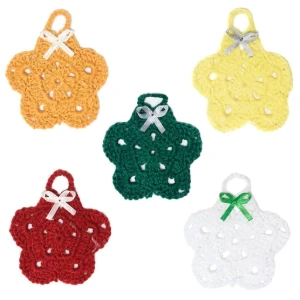 Kit enfeite flor de Natal em crochê - Artesanato e Personalizados