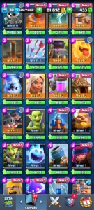 Conta clash royale quase todas as cartas