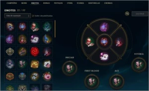 Conta LOL / Todos campeões / Platina 4 / + de 100 skins - League of Legends
