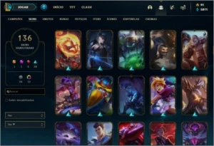 CONTA PLAT 2// 143 CHAMPIONS// 136 SKINS NV 201 - League of Legends LOL