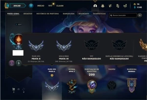 Conta prata 3 com 78 Champs e 69 Skins - League of Legends LOL