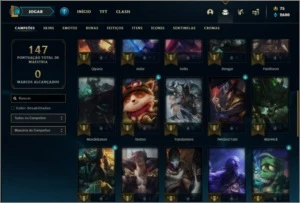 Conta ouro 3 com 17 skins e 38 champs - League of Legends LOL