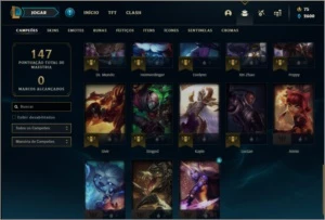 Conta ouro 3 com 17 skins e 38 champs - League of Legends LOL