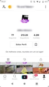 Vendo conta do TikTok 213K - Redes Sociais