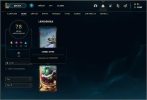 Conta ouro 4 com 70 champs, 78 skins + Corki Ovni (rara) - League of Legends LOL