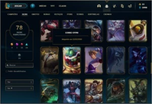 Conta ouro 4 com 70 champs, 78 skins + Corki Ovni (rara) - League of Legends LOL