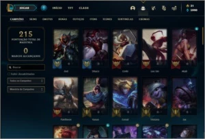 Conta ouro 4 com 70 champs, 78 skins + Corki Ovni (rara) - League of Legends LOL
