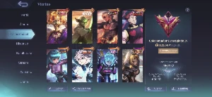 Conta com skins star wars, legend, kof, hxh e 11.11
