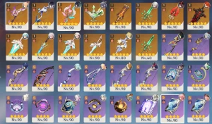 Conta AR 60 COM COLUMBINA Nahida c2 Neuvilette C2 Yelan C1