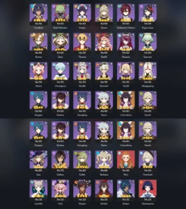 Conta AR 60 COM COLUMBINA Nahida c2 Neuvilette C2 Yelan C1 - Genshin Impact