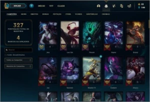 Conta prata 4 com 105 skins e 105 champs - League of Legends LOL