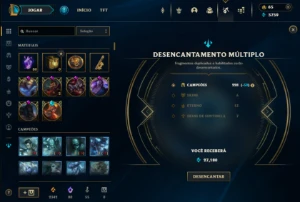 Conta Mono Singed - 165 Campeões - 31 Skins + 101 (Espólios) - League of Legends LOL