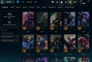 Prata, 8 Skins, com Míticas e Lendárias, Mmr Top, Lol Lvl 36 - League of Legends