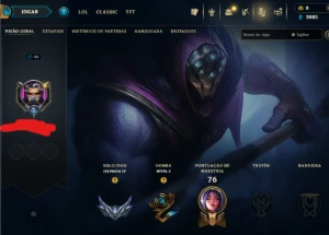 Prata, 8 Skins, com Míticas e Lendárias, Mmr Top, Lol Lvl 36 - League of Legends