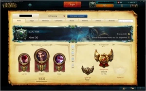 Conta de LOL - Borda platina - 110 skins - 104 campeões - League of Legends