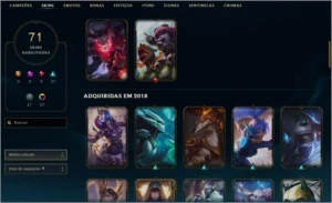 Conta LoL nível 320 platina na solo/duo - League of Legends