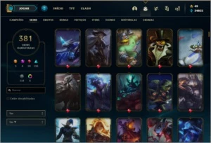 Conta lol 360 Skins Diamante 2, Todos campeoes - League of Legends