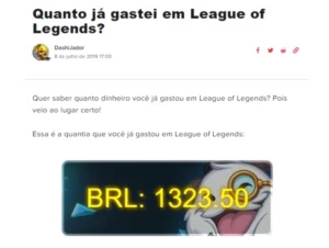 Vendo conta no League of Legends LOL