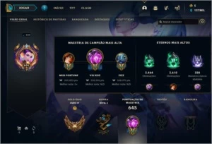 Conta nível 600, Ouro 4, 261 skins, todos os Champs - League of Legends LOL