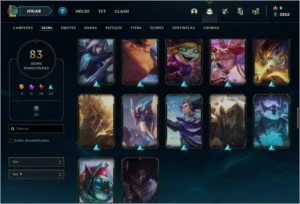 CONTA LOL 🌟 83 SKINS NO TOTAL 🌟 4 SKINS ULTIMATE - League of Legends