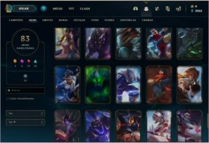 CONTA LOL 🌟 83 SKINS NO TOTAL 🌟 4 SKINS ULTIMATE - League of Legends