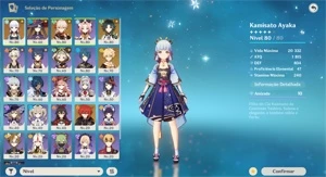 AR 54 AYAKA + XIAO + KAZUHA + MONA - Genshin Impact