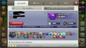 CONTA CLASH OF CLANS CV9 90% FULL