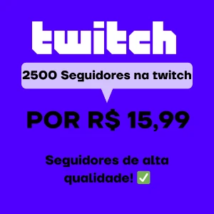 🚀(Promoção De Natal) 2500 Seguidores Na Twitch! 🚀 - Redes Sociais