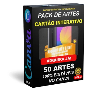 Pack Canva Cartão Digital Interativo Vol 2 - 41 Artes - Serviços Digitais