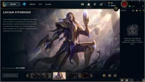 CONTA LOL + 134 CHAMPS + 214 SKINS + SKIN LUCIAN VITORIOSO - League of Legends