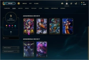 Conta prata 2 com 36 champs e 9 skins - League of Legends LOL