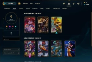 Conta prata 2 com 36 champs e 9 skins - League of Legends LOL