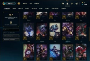 Conta prata 2 com 36 champs e 9 skins - League of Legends LOL