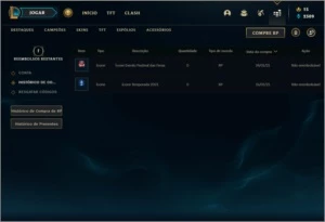 Conta prata 2 com 36 champs e 9 skins - League of Legends LOL