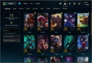 Conta bronze 4 com 2 skins e 23 champs BARATA - League of Legends LOL
