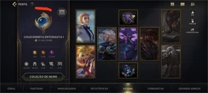 Wild rift conta ex grão-mestre , 8 lendárias(sett) - League of Legends: Wild Rift LOL WR