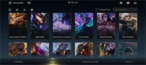 Wild rift conta ex grão-mestre , 8 lendárias(sett) - League of Legends: Wild Rift LOL WR