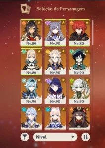Conta Genshin Ar57 - C/13 Chars - 5⭐/ 4 Armas 5⭐/Nahida C1 - Genshin Impact
