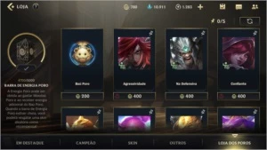 ESMERALDA IV + 32 SKINS + 1283 (RP) WILD CORES + 45 CAMPEÕES - League of Legends: Wild Rift LOL WR