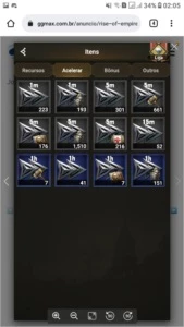Conta Rise of empires Mobile - Outros