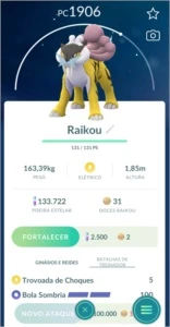 Raikou Pokémon Go - (Leia a Descrição) Lendário PC 1700+