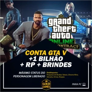 CONTA GTA V 1 BILHÃO + RP + BRINDES PARA PC