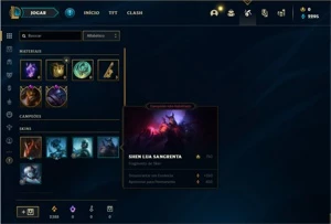 Conta prata 4 com 37 Champs e 8 Skins + 5 Fragmentos - League of Legends LOL