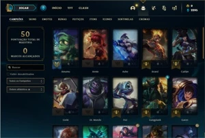 Conta prata 4 com 37 Champs e 8 Skins + 5 Fragmentos - League of Legends LOL