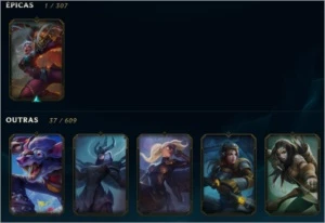 Conta league of legends com skins raras LOL