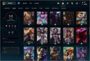 Conta Gold 2 com 58 skins - League of Legends LOL